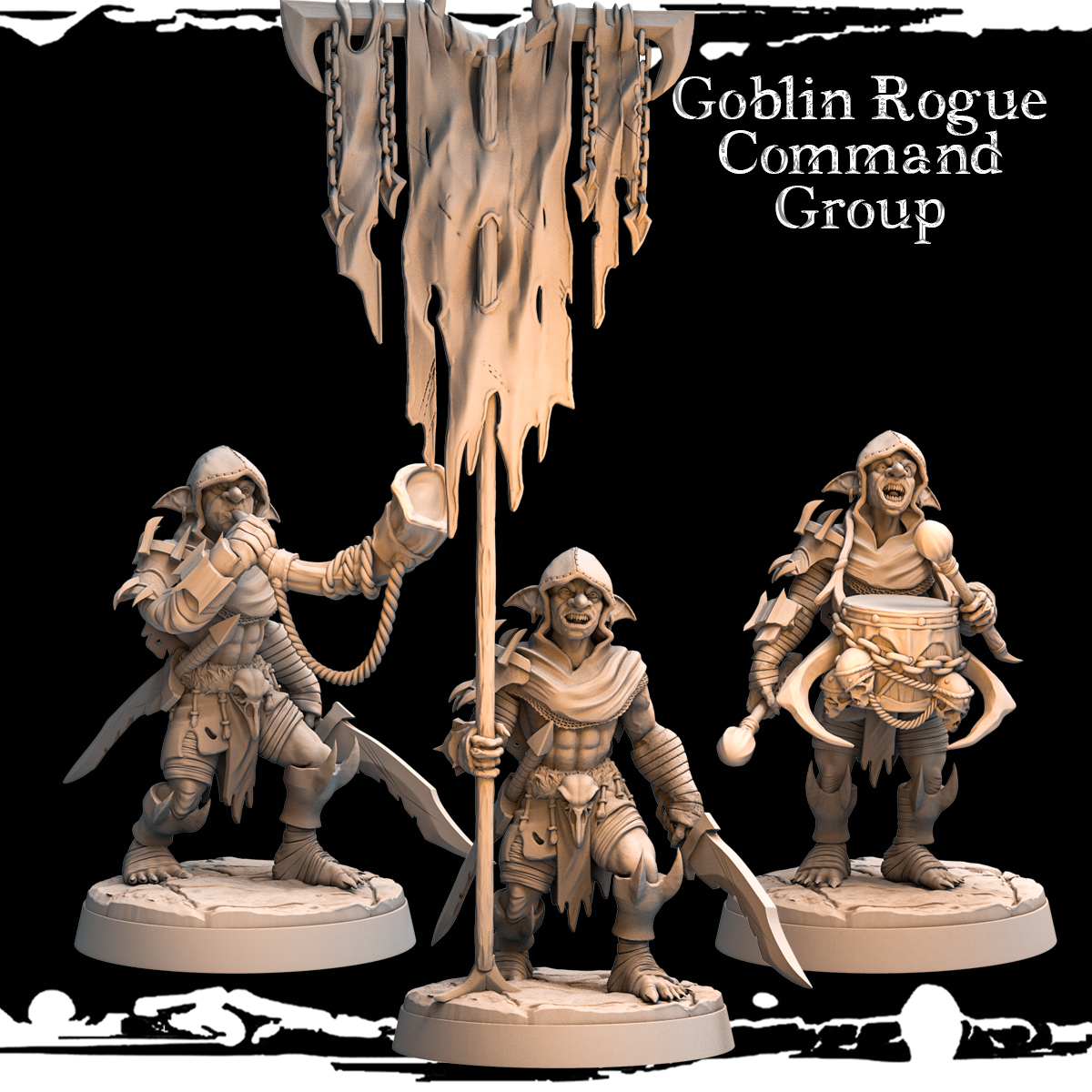 Command Group - Goblin Rogue - 3 variations - Army of Darkness: Greenskins